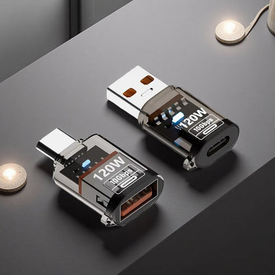 120W Fast Charging USB 3.2 to Type C Adapter OTG 10GB High Speed Data Audio Transfer For PC Tablet Xiaomi Huawei USB C Converter