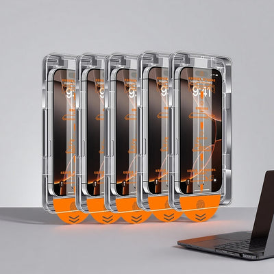 5Pcs Oleophobic Coating Dust Free Easy Installation Screen Protector For iPhone Air 15 14 13 12 11 X XS 16 Plus 17 Pro Max Glass