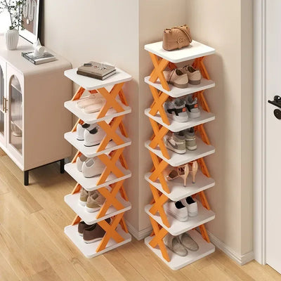 Multi Layer Simple Shoes Shelf Doorway Shoes Organizer Wall Corner  Color Cabinet Shoes Racks  Household Stackable Shoes Shelf