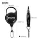 Booms Fishing Retractable Key Chain 2pcs with Antirust Spring Easy Release Badge Holder Fly Fishing Zinger Retractor Accessories