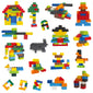 1000 DIY creative building blocks bulk set Urban Classic building blocks Assembled birthday gift children's educational toys