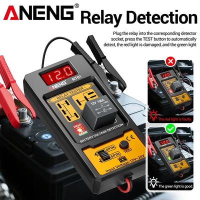 Car Relay Tester Voltage Tester ANENG RT01 Universal 11-25V Automotive Car Battery Check LED Indicator Light Relay Diagnostic