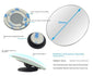 Car Blind Spot Rear View Mirror Wide Angle 360 Degree Adjustable Small Round Mirror Car Reverse Auxiliary Rearview Convex Mirror
