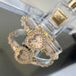 New Fashion Heart-shaped Ribbon-Strap Diamond-Studded Flower Watch for Women with Adjustable Bracelet