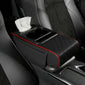 Car Armrest Storage Box, Car Center Console Organizer, Armrest Heightening Cushion with Cup Holder Armrest Storage Organizer Box