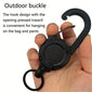 1/2/4pcs Extendable Retractable Holders Keychain Badge Reels Heavy Duty Clip With Carabiner Key Chain For Men Outdoor Bags