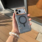 Matte Magnetic Phone Case For iPhone 17 Pro Max For Magsafe Wireless Charge Frosted Back Metal Lens Frame Buttons Cover