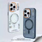 Matte Magnetic Phone Case For iPhone 17 Pro Max For Magsafe Wireless Charge Frosted Back Metal Lens Frame Buttons Cover
