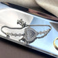 New Fashion Heart-shaped Ribbon-Strap Diamond-Studded Flower Watch for Women with Adjustable Bracelet