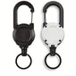 1/2/4pcs Extendable Retractable Holders Keychain Badge Reels Heavy Duty Clip With Carabiner Key Chain For Men Outdoor Bags
